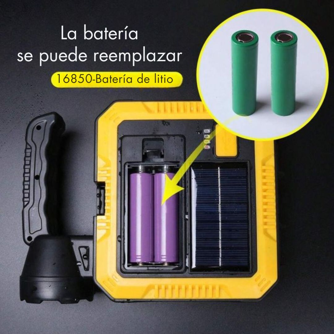 LINTERNA MULTIFUNCIONAL CON PANEL SOLAR