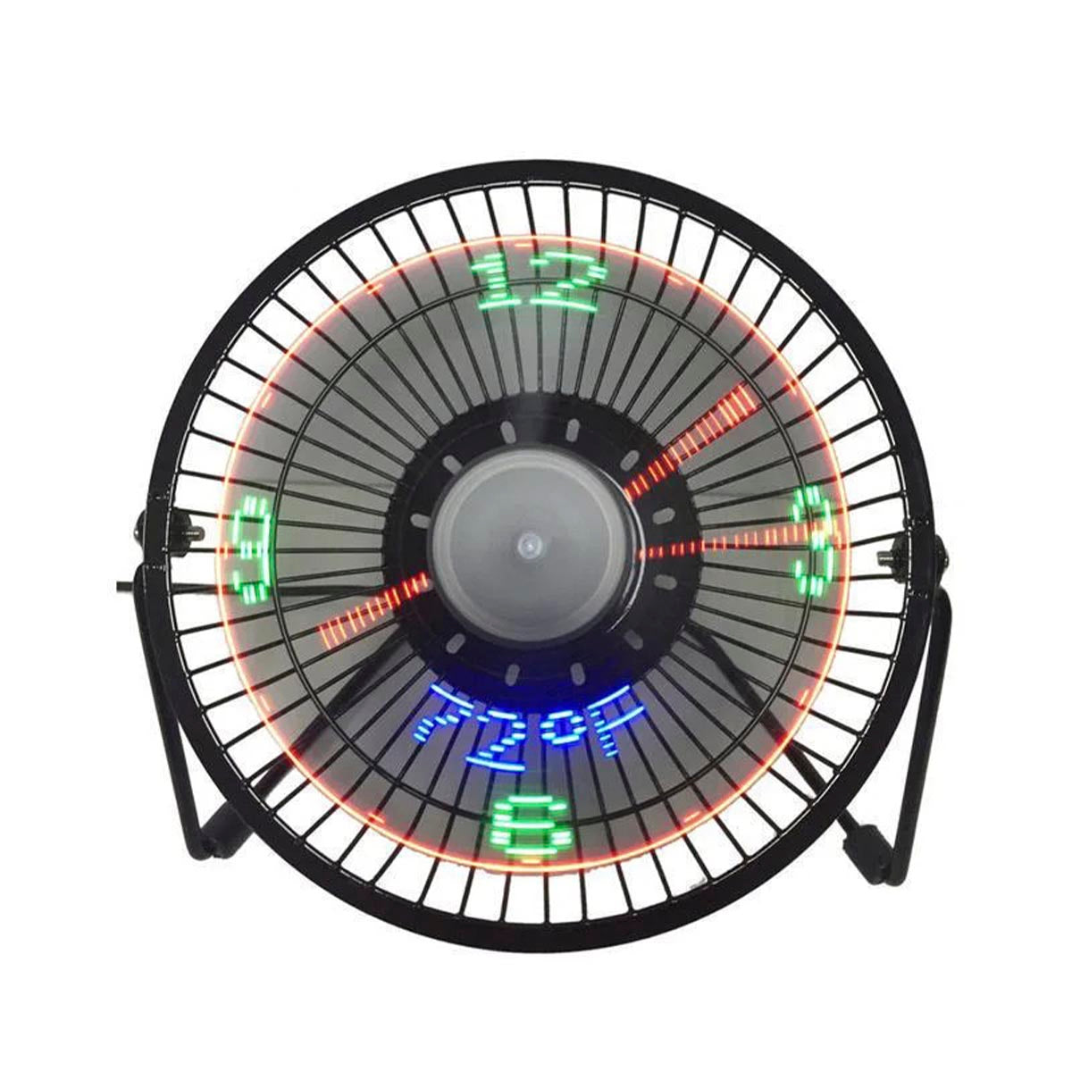 Ventilador + Reloj LED y Temperatura