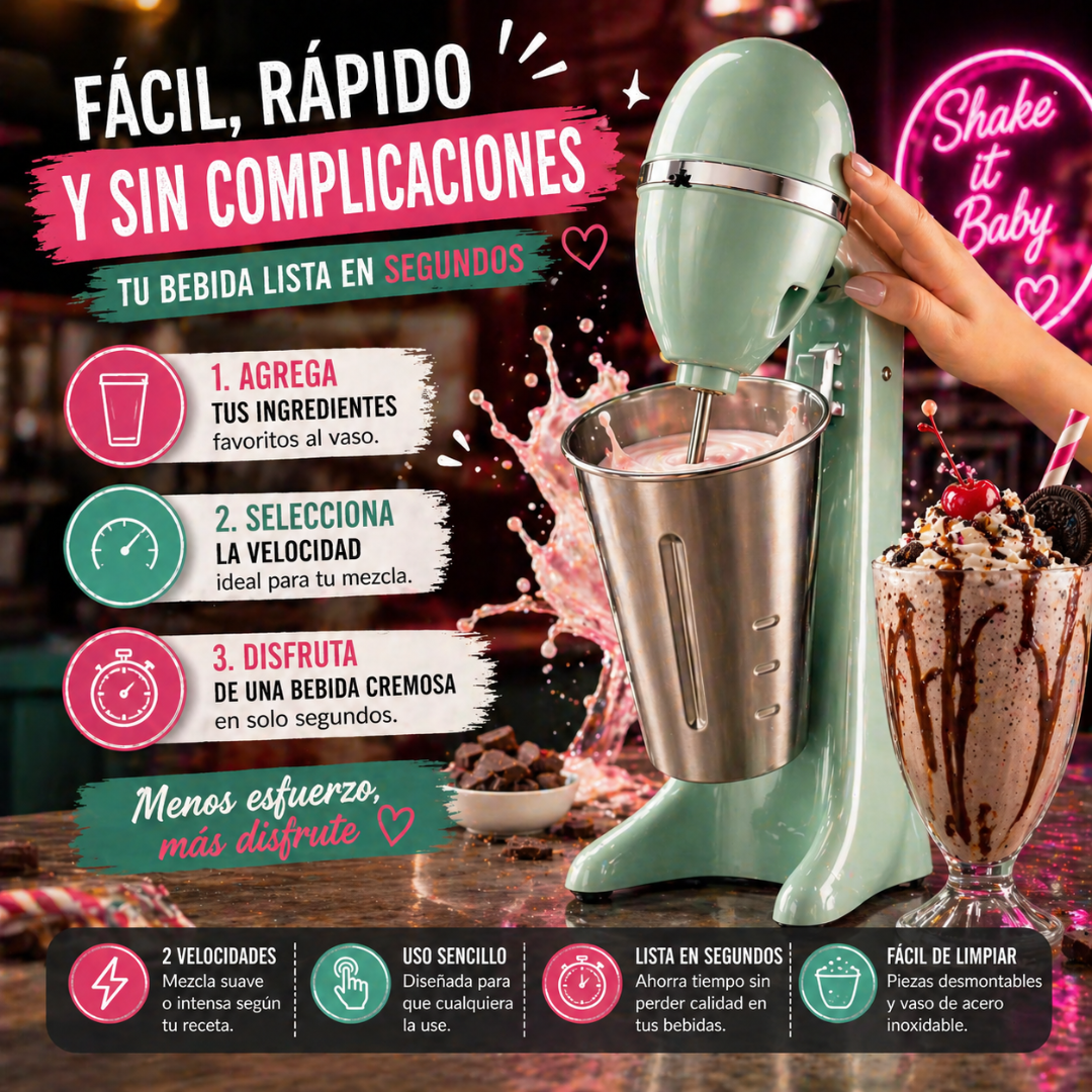 Malteadas cremosas como de cafetería… sin salir de casa - Batidora Malteadora