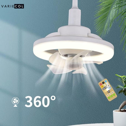 ¡EXCLUSIVA LAMPARA LED CON VENTILADOR!