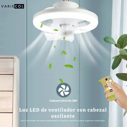 ¡EXCLUSIVA LAMPARA LED CON VENTILADOR!