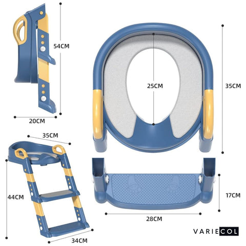 ¡¡NOVEDOSA ESCALERA DE INODORO CON ALMOHADILLA PARA TUS PEQUEÑOS! JENY