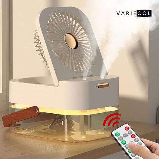 VENTILADOR CON HUMIDIFICADOR A CONTROL REMOTO ULTRA REFRESCANTE