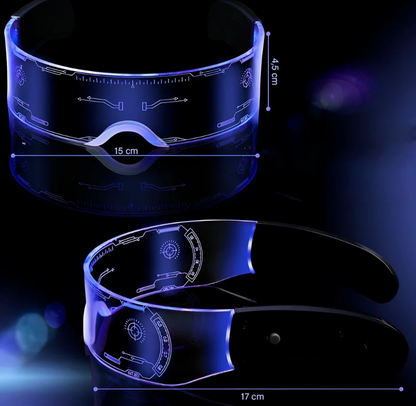 Gafas Luminosas Futuristas Luz LED de 7 Colores