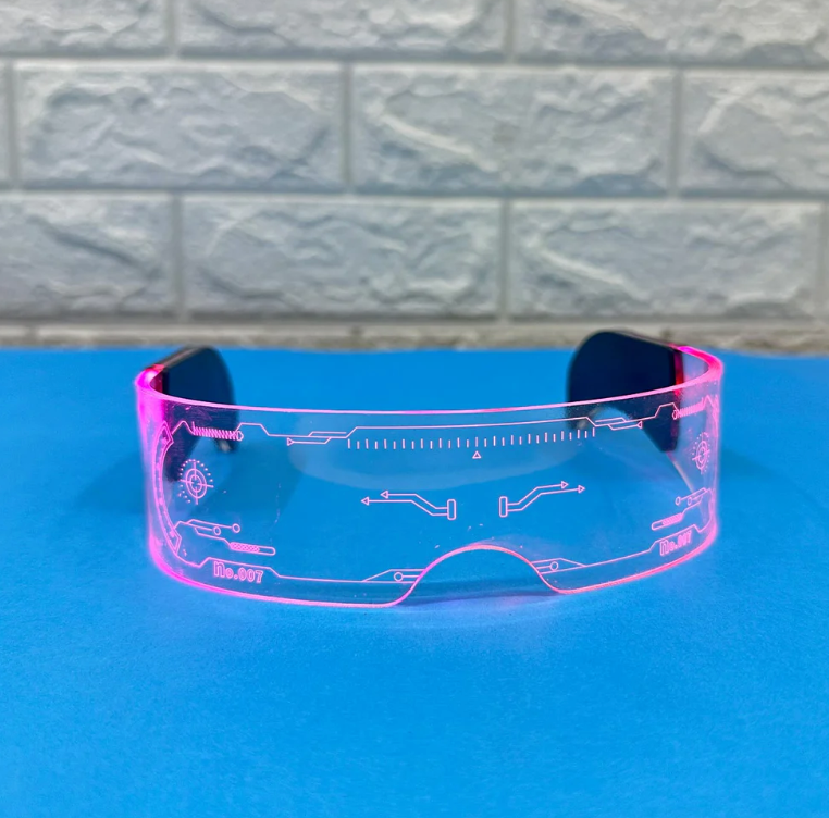 Gafas Luminosas Futuristas Luz LED de 7 Colores