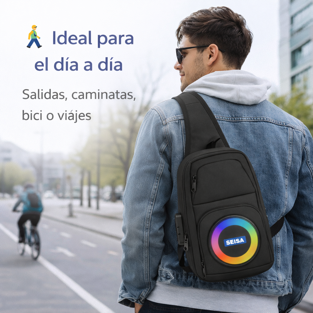 Lleva tu música a todas partes - MOCHILA BAFLE