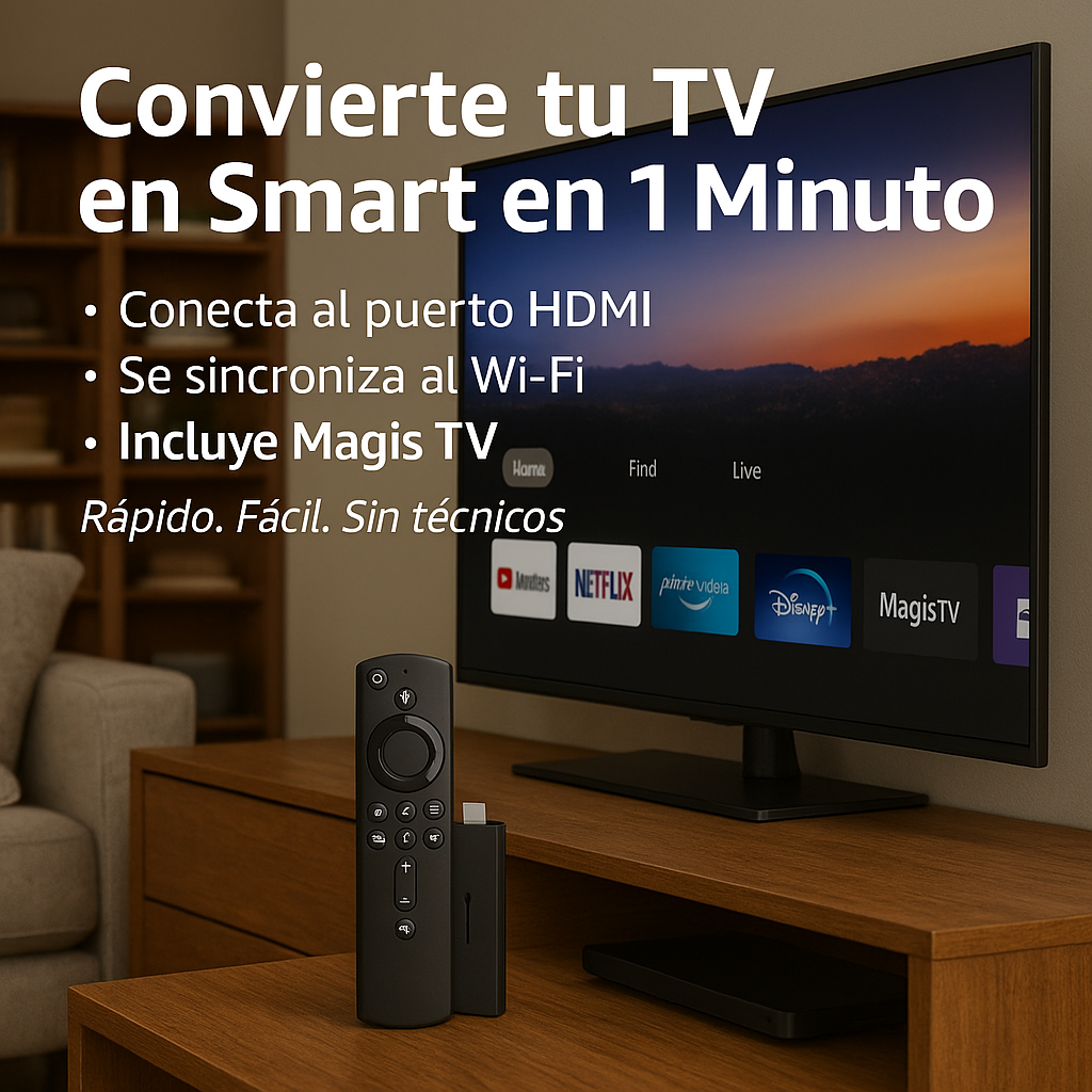 Convierte tu TV normal en Smart en 1 minuto - TV STICK SMART.