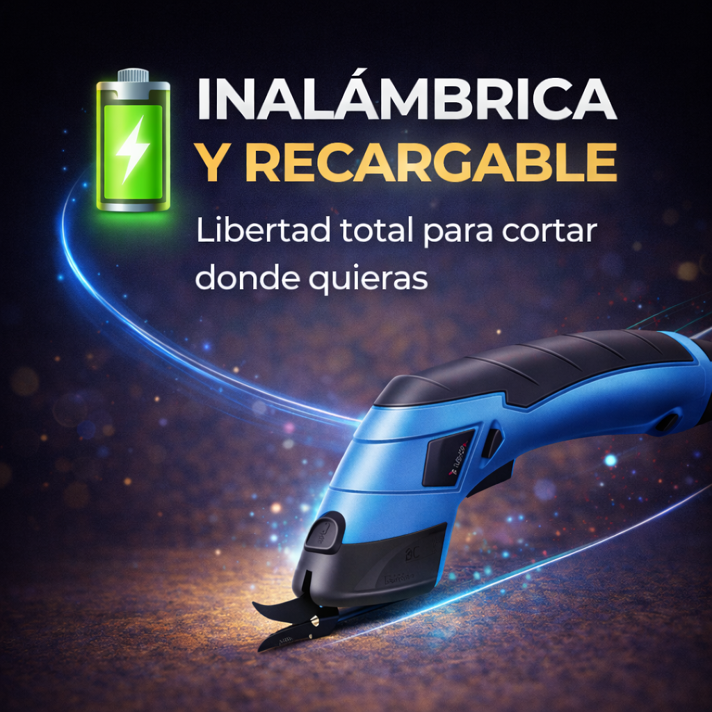 Corta más rápido, sin esfuerzo con la tijera electrica multifuncional