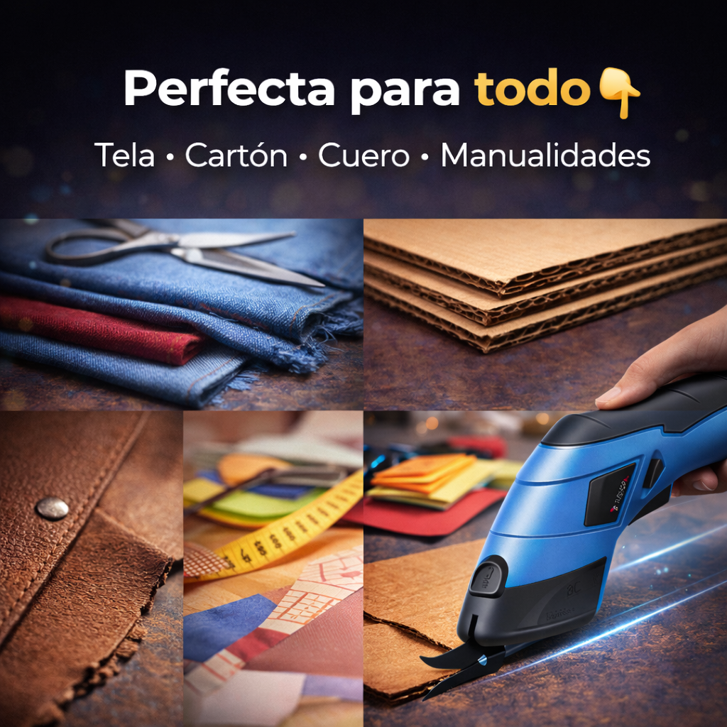 Corta más rápido, sin esfuerzo con la tijera electrica multifuncional