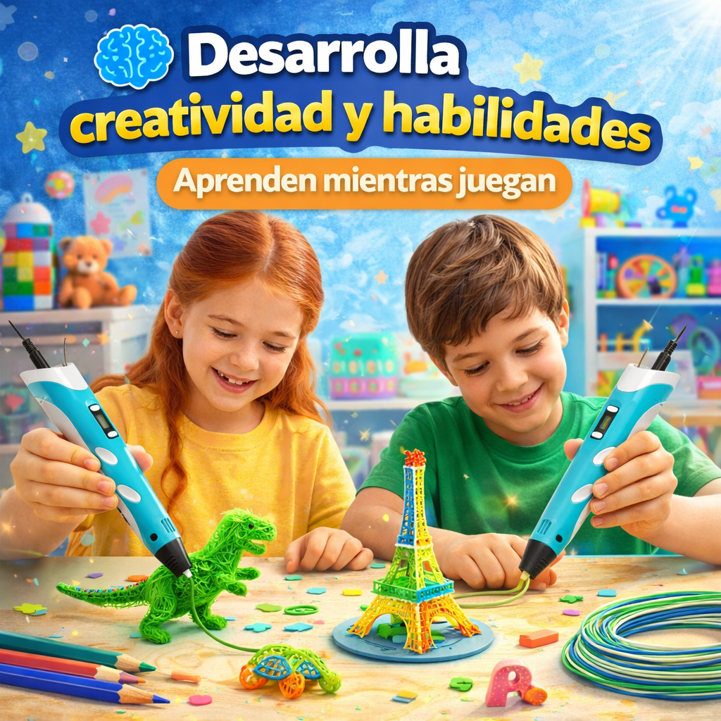 🧠 Aprende, diseña y crea en 3D de forma divertida - Lapiz 3D