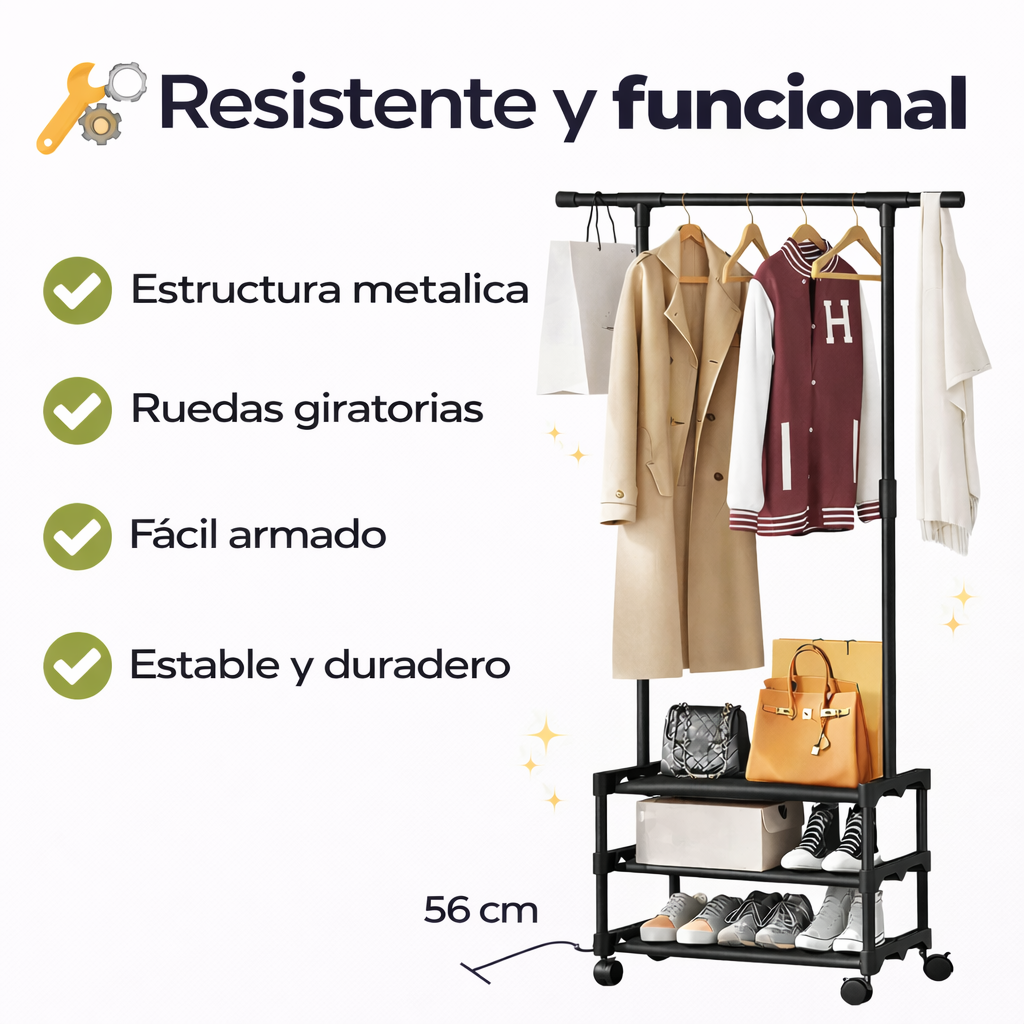 Todo en un solo lugar - PERCHERO Y ZAPATERA 3 NIVELES