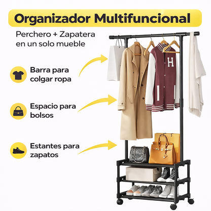 Todo en un solo lugar - PERCHERO Y ZAPATERA 3 NIVELES