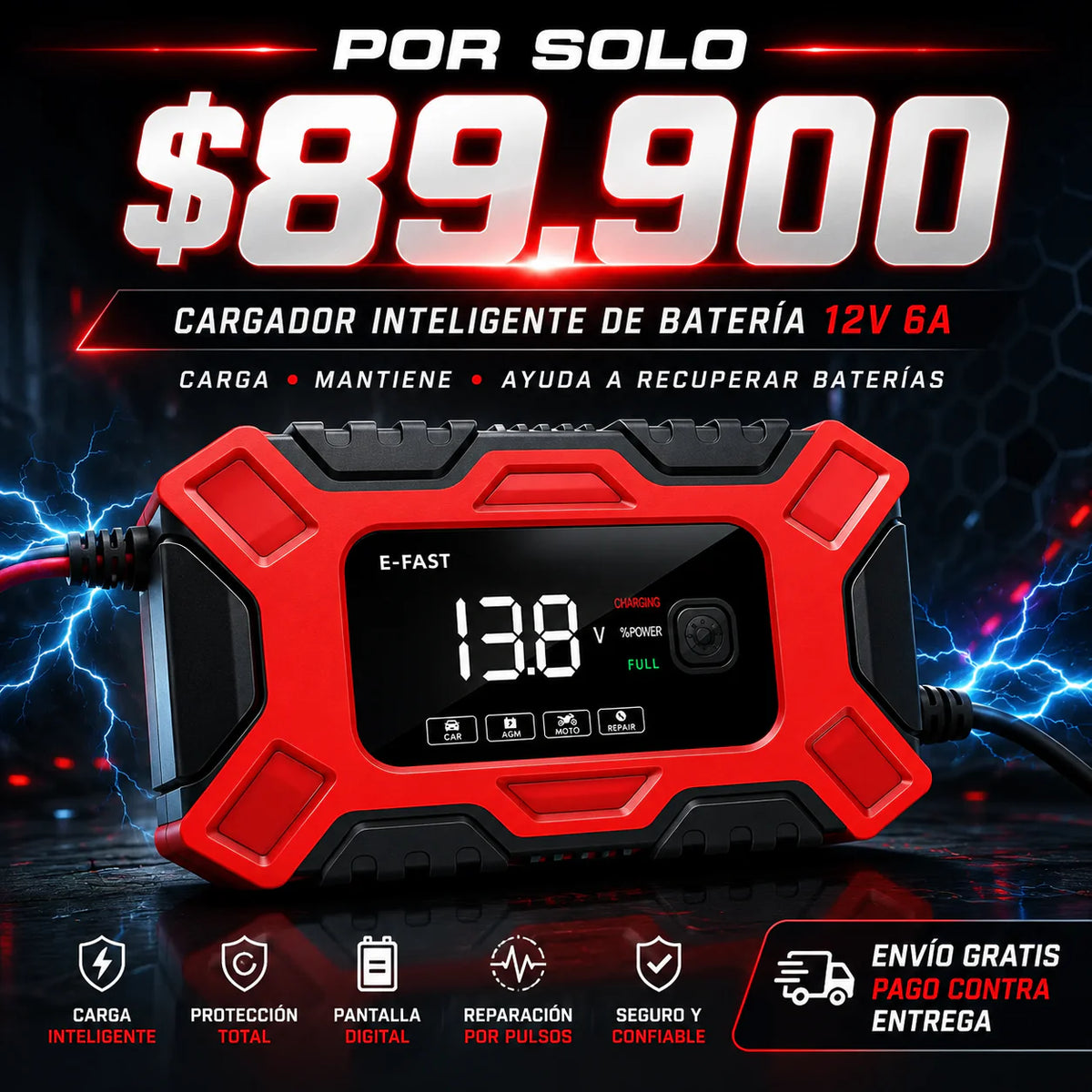 Iniciador Cargador De Bateria Para Carro