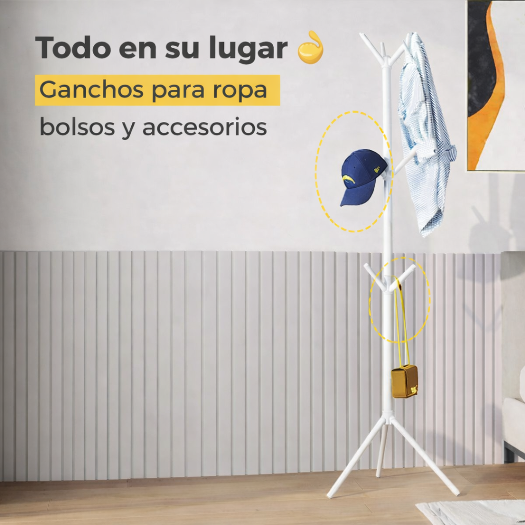 Más espacio, menos desorden - PERCHERO DE METAL