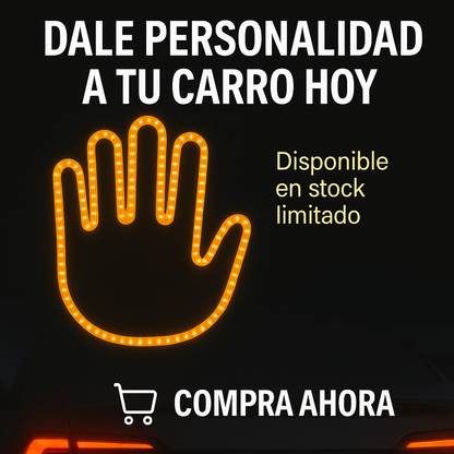 Señaliza, agradece o diviértete con tu Letrero LED de Mano Ámbar - LETRERO DE CARRO