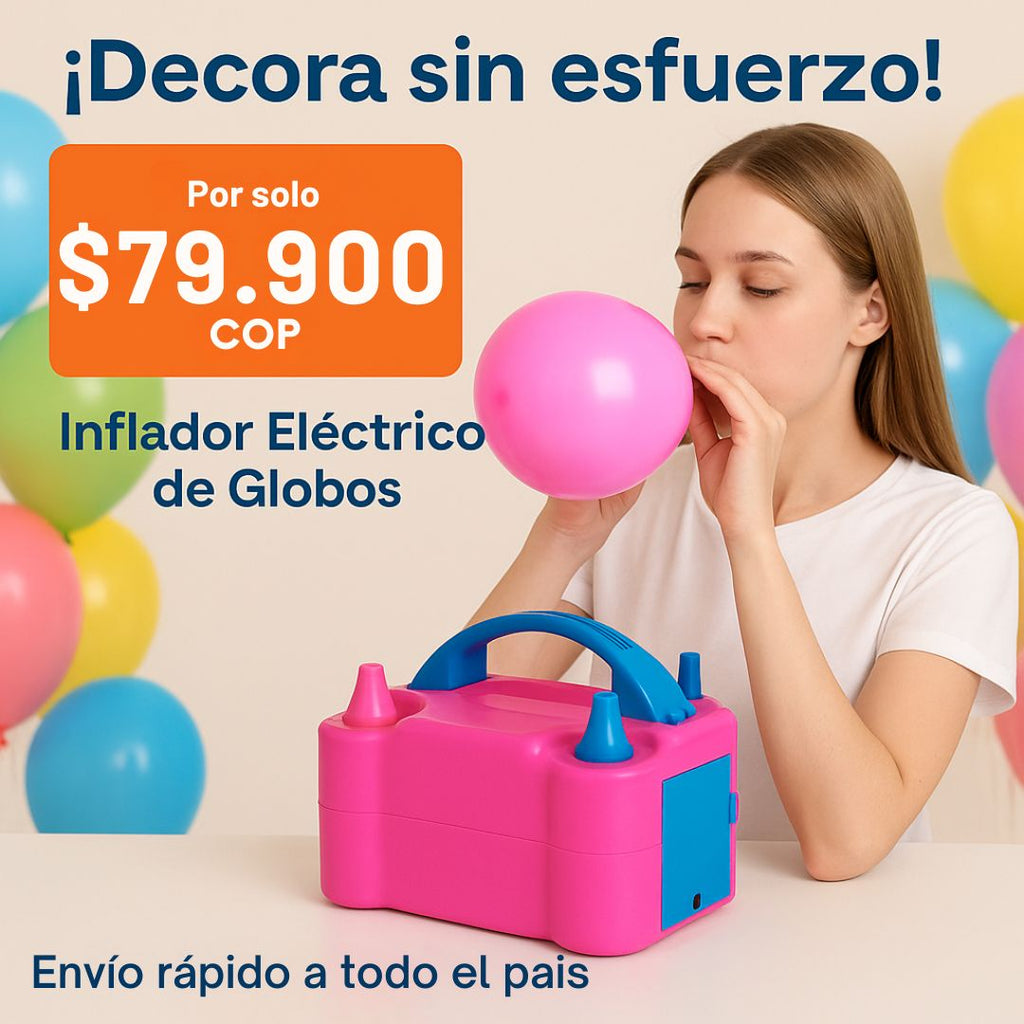 Infla globos en segundos y disfruta la diversión sin estrés - INFLADOR DE GOBLOS