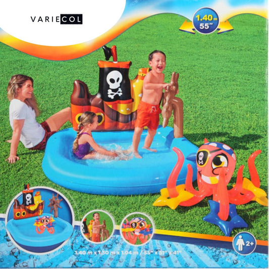 ¡NUEVA PSICINA INFLABLE DE BARCO PIRATA! LO MEJOR EN DIAS SOLEADOS☀️