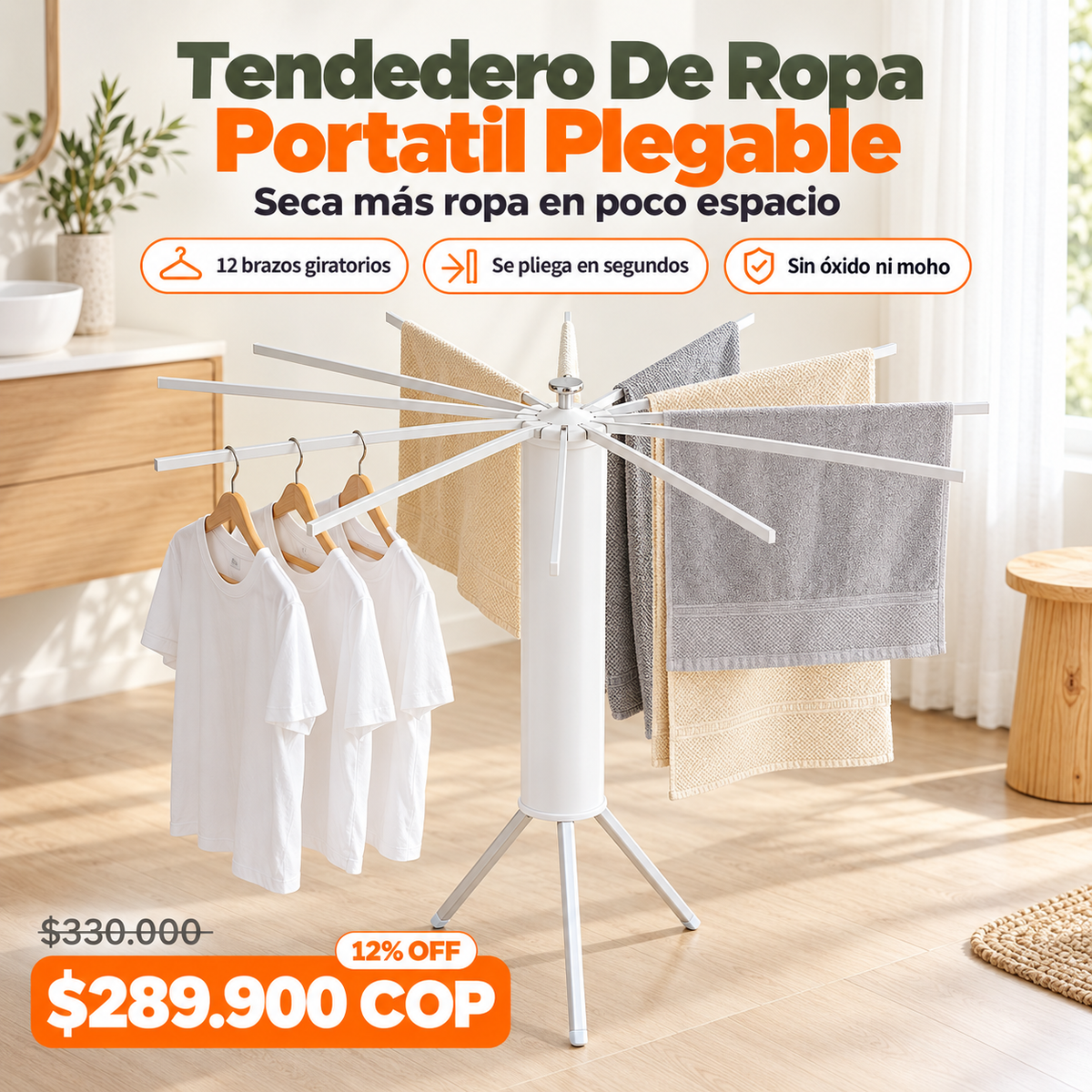 TENDEDERO PLEGABLE PORTATIL