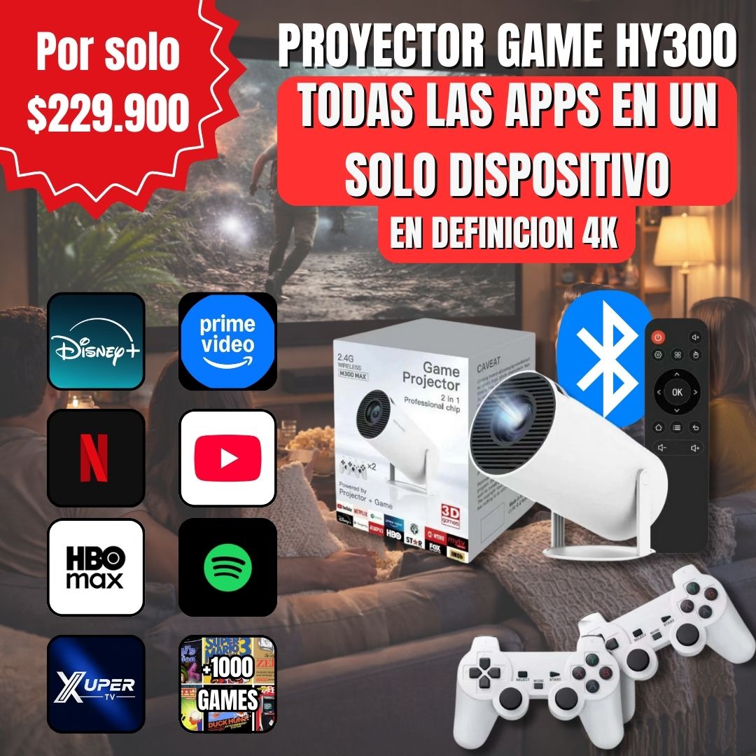 Tu cine, tus juegos y tus momentos favoritos… todo en un solo dispositivo - Proyector con Juegos