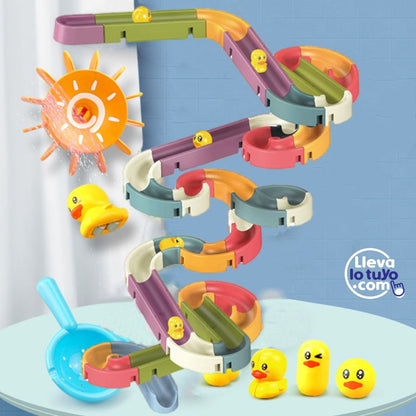 ¡PATITOS AL AGUA! NUEVO JUEGO DE TOBOGAN PARA BAÑERA