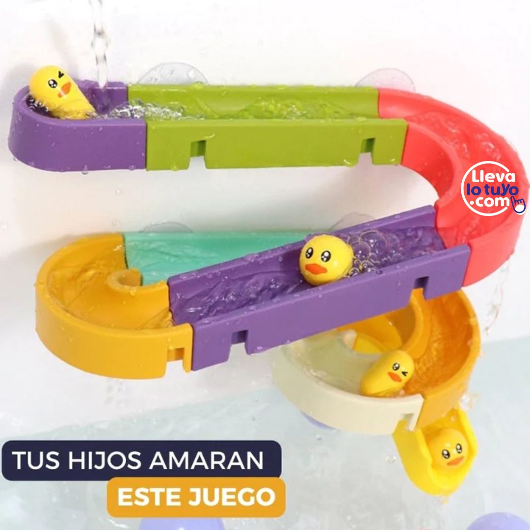 ¡PATITOS AL AGUA! NUEVO JUEGO DE TOBOGAN PARA BAÑERA