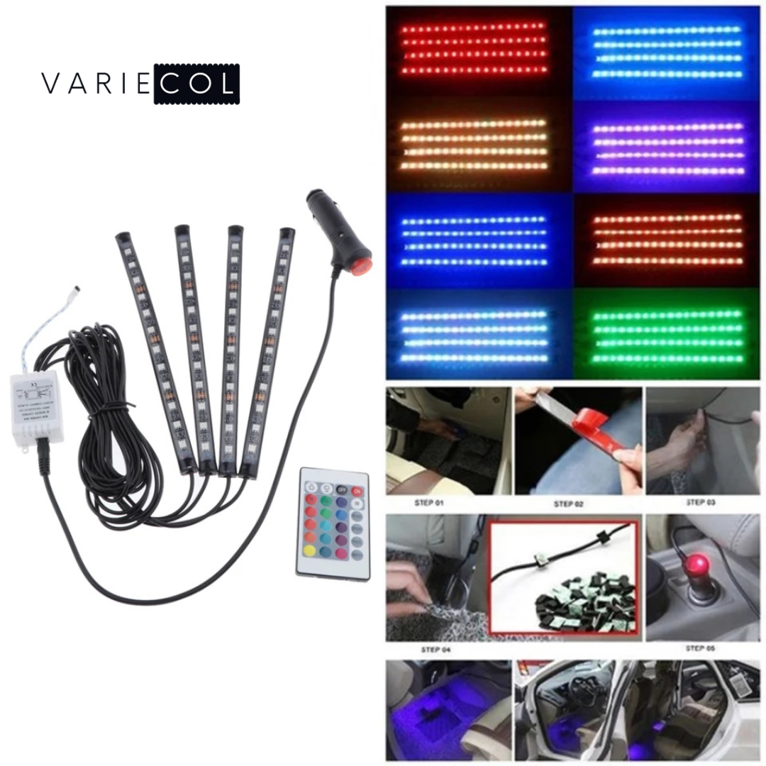 ESPECTACULAR KIT LUZ LED RGB PARA CARRO